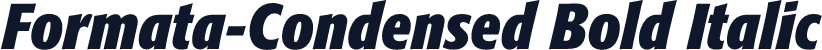 Formata-Condensed Bold Italic