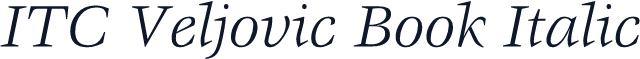 ITC Veljovic Book Italic