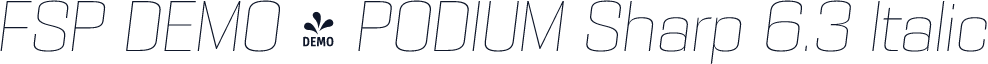 FSP DEMO - PODIUM Sharp 6.3 Italic