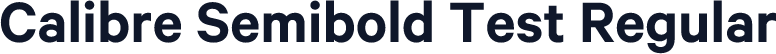 Calibre Semibold Test Regular
