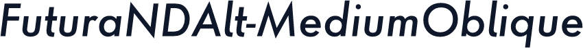 ☞FuturaNDAlt-MediumOblique