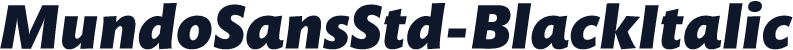 MundoSansStd-BlackItalic