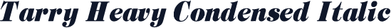 Tarry Heavy Condensed Italic