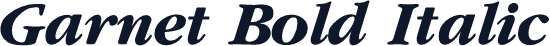 Garnet Bold Italic
