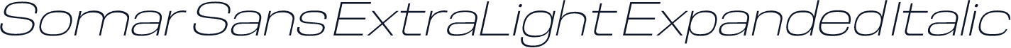 Somar Sans ExtraLight Expanded Italic