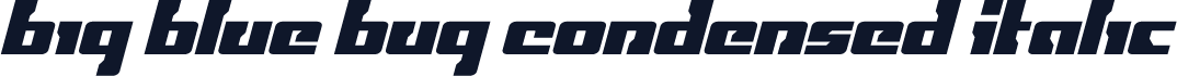 Big Blue Bug Condensed Italic