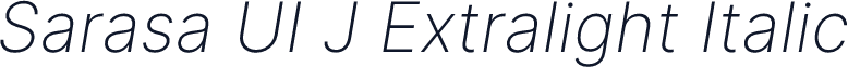 Sarasa UI J Extralight Italic
