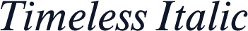 Timeless Italic