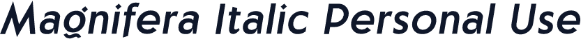 Magnifera Italic Personal Use