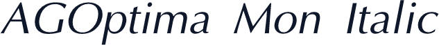 AGOptima Mon Italic