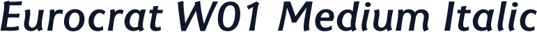 Eurocrat W01 Medium Italic