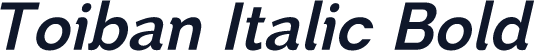 Toiban Italic Bold
