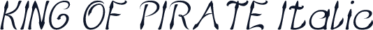KING OF PIRATE Italic