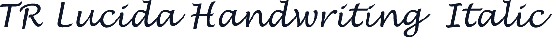 TR Lucida Handwriting  Italic