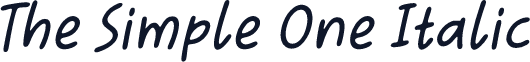 The Simple One Italic