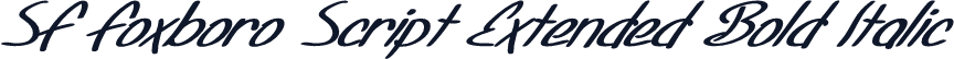 SF Foxboro Script Extended Bold Italic