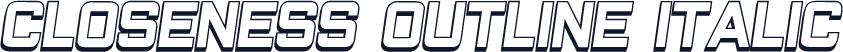 Closeness Outline Italic