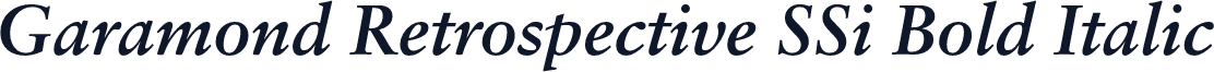 Garamond Retrospective SSi Bold Italic