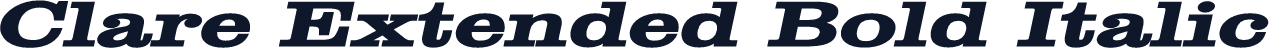 Clare Extended Bold Italic