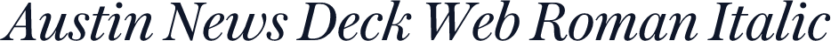 Austin News Deck Web Roman Italic