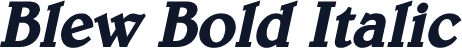 Blew Bold Italic