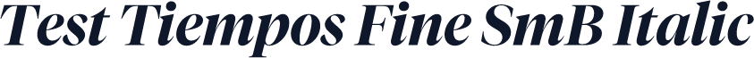 Test Tiempos Fine SmB Italic
