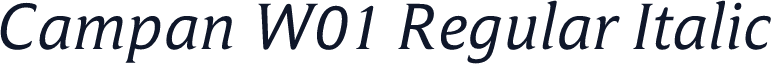 Campan W01 Regular Italic