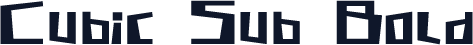 Cubic Sub Bold