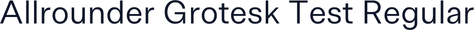 Allrounder Grotesk Test Regular