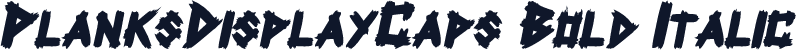 PlanksDisplayCaps Bold Italic