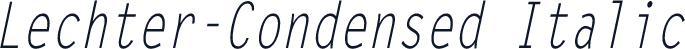 Lechter-Condensed Italic