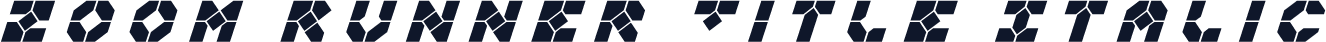 Zoom Runner Title Italic