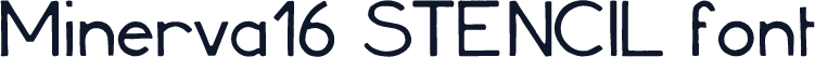Minerva16 STENCIL font