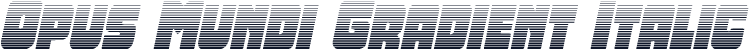 Opus Mundi Gradient Italic