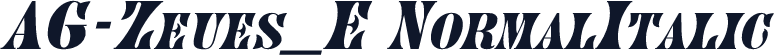 AG-Zeues_E NormalItalic