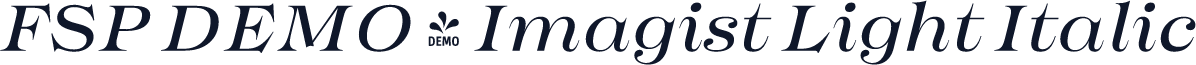 FSP DEMO - Imagist Light Italic