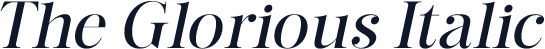 The Glorious Italic