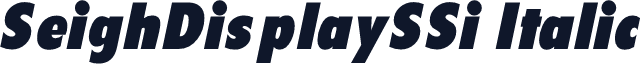 SeighDisplaySSi Italic