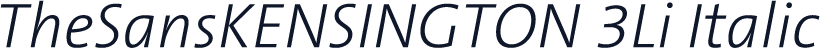 TheSansKENSINGTON 3Li Italic