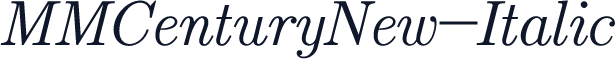 MMCenturyNew-Italic