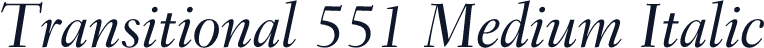 Transitional 551 Medium Italic