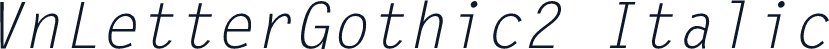 VnLetterGothic2 Italic