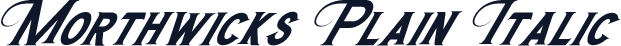 Morthwicks Plain Italic