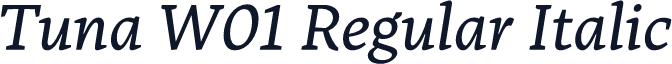 Tuna W01 Regular Italic