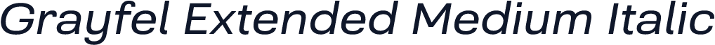 Grayfel Extended Medium Italic