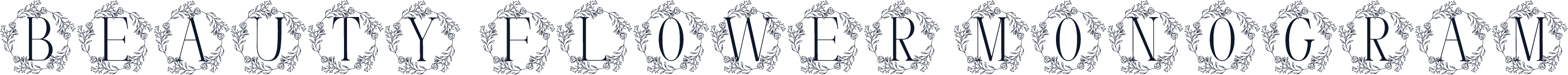 Beauty Flower Monogram