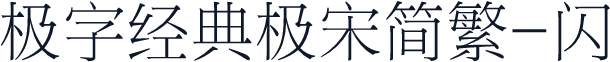 极字经典极宋简繁-闪