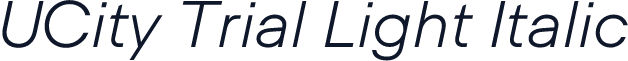 UCity Trial Light Italic