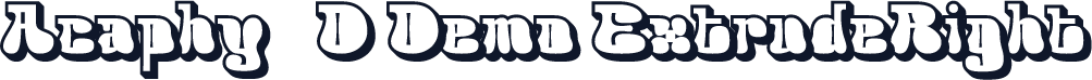 Acaphy 3D Demo ExtrudeRight