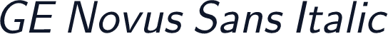 GE Novus Sans Italic
